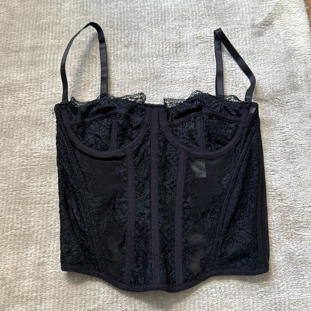 Dealmore Black Lace Corset Top